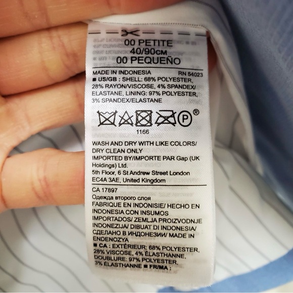 💎Women’s Collared Banana Republic Long Sleeve Baby Light Blue Jacket 00 Petite💎 - Picture 4 of 4